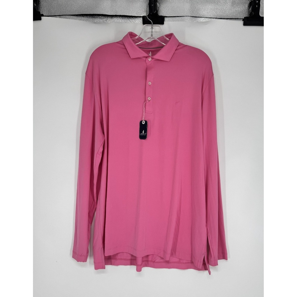 Johnnie O Swing Featherweight Polo Shirt Mens Large Golf Long Sleeve Performance
